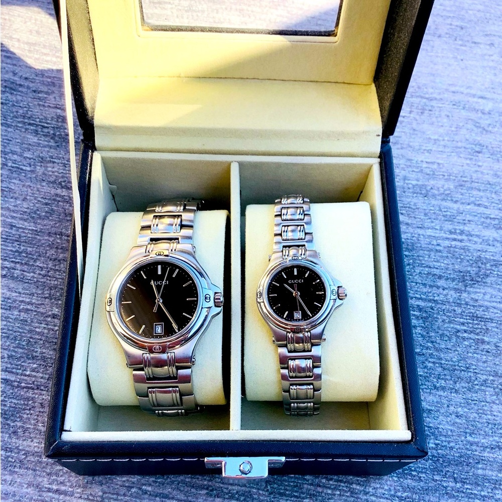 Man’s and Women’s GUCCI watch set 💙❤️ - Picture 2 of 16